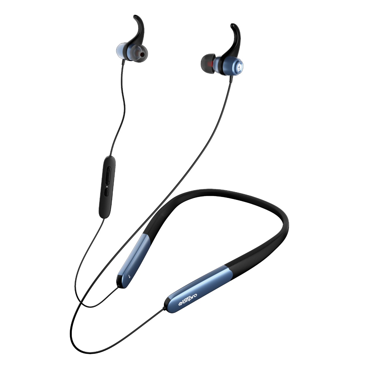 [New Launch] Bitpro Wyzer Bluetooth Neckband with Upto 150 Hours Playback, Fast Charging, IPX5, Dual Pairing, BT V5.2 & Mic (Black/Grey)